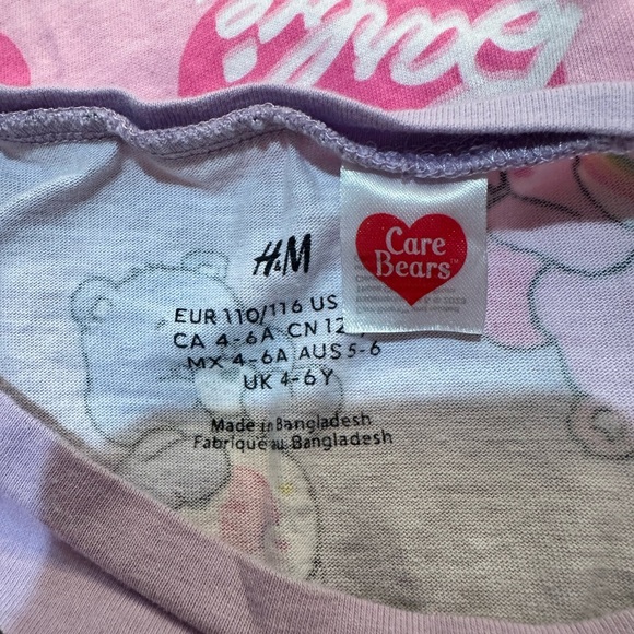 H&M Bundle Girls Tees Barbie and Care Bears Set  100% Cotton 5T - Picture 9 of 13